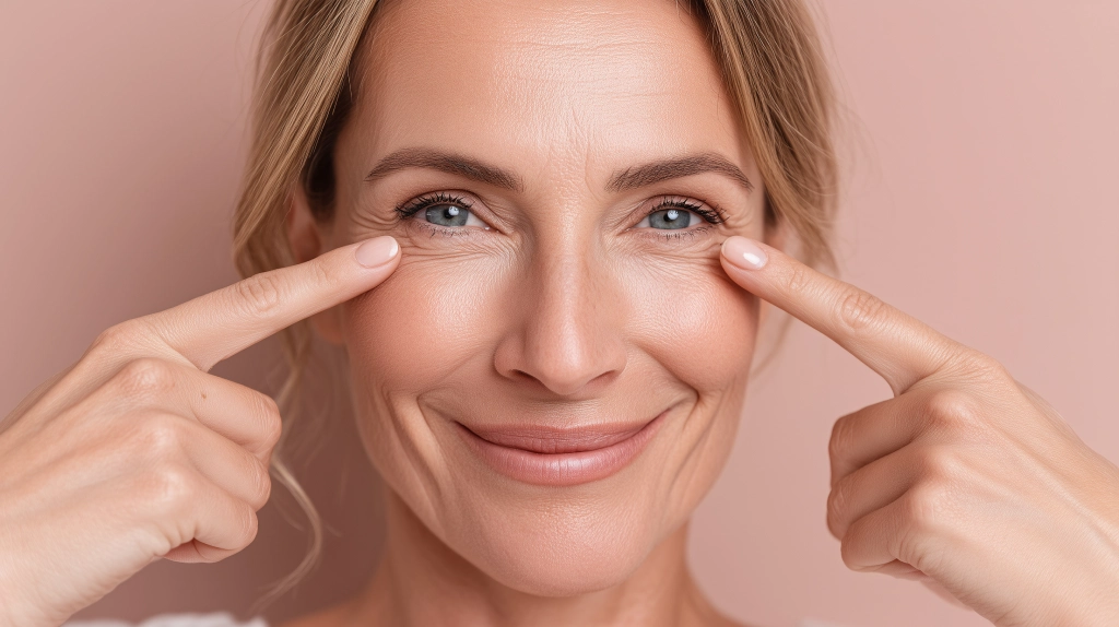 Woman with clear skin after an aesthetic treatment